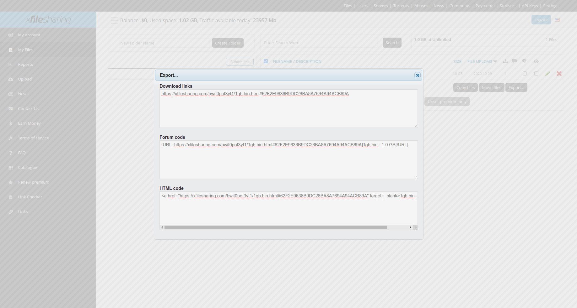 XFileSharing Encryption mod