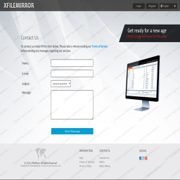 XFILEMIRROR MEGA CLONE BLUE TEMPLATE theme screenshot thumbnail