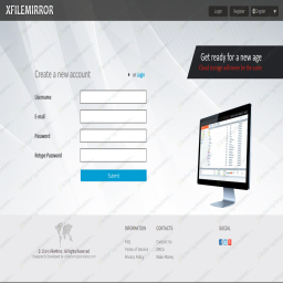 XFILEMIRROR MEGA CLONE BLUE TEMPLATE theme screenshot thumbnail