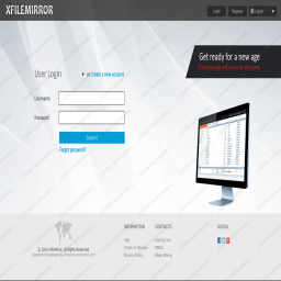XFILEMIRROR MEGA CLONE BLUE TEMPLATE theme screenshot thumbnail