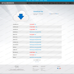 XFILEMIRROR MEGA CLONE BLUE TEMPLATE theme screenshot thumbnail
