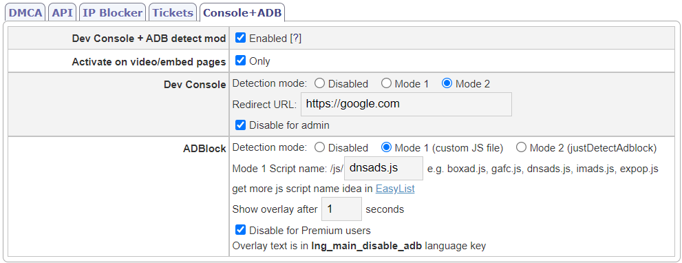 XVideoSharing ADBlock mod