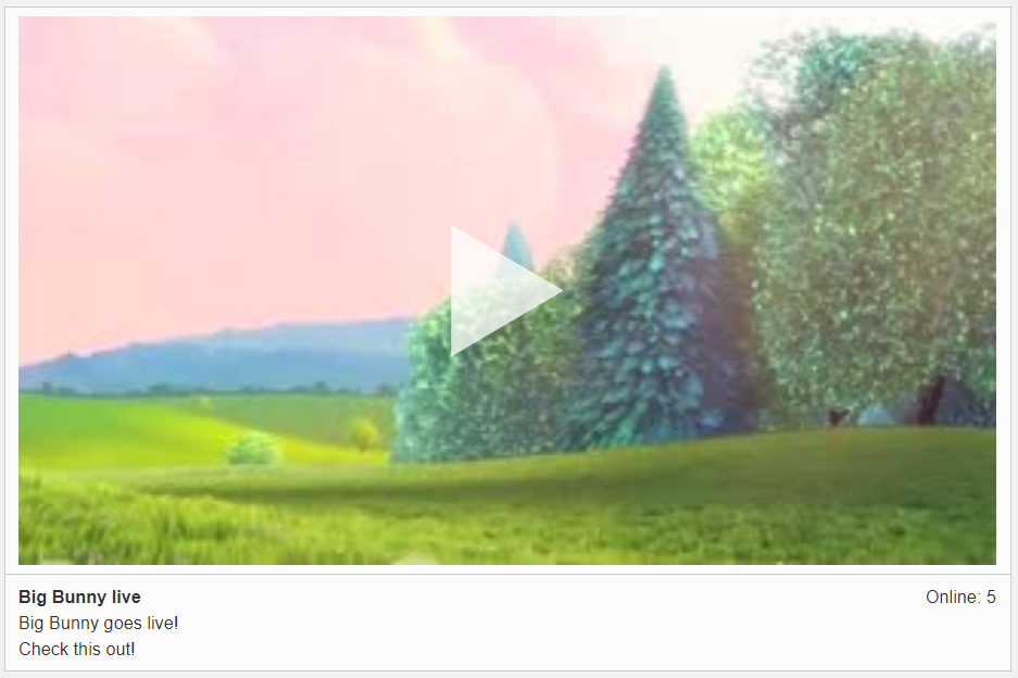 Live Stream player