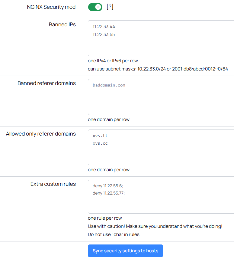 XVideoSharing NGINX Security mod