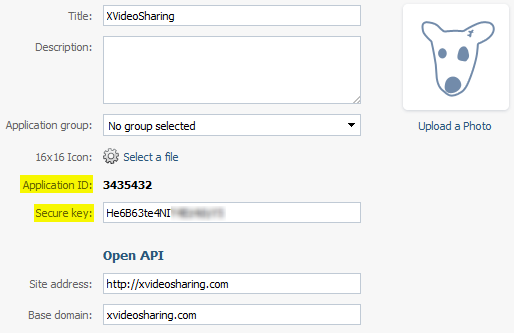XVideoSharing vkontakte integration