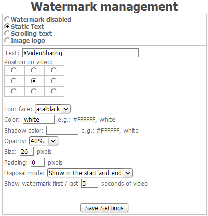XVideoSharing Video Watermark mod